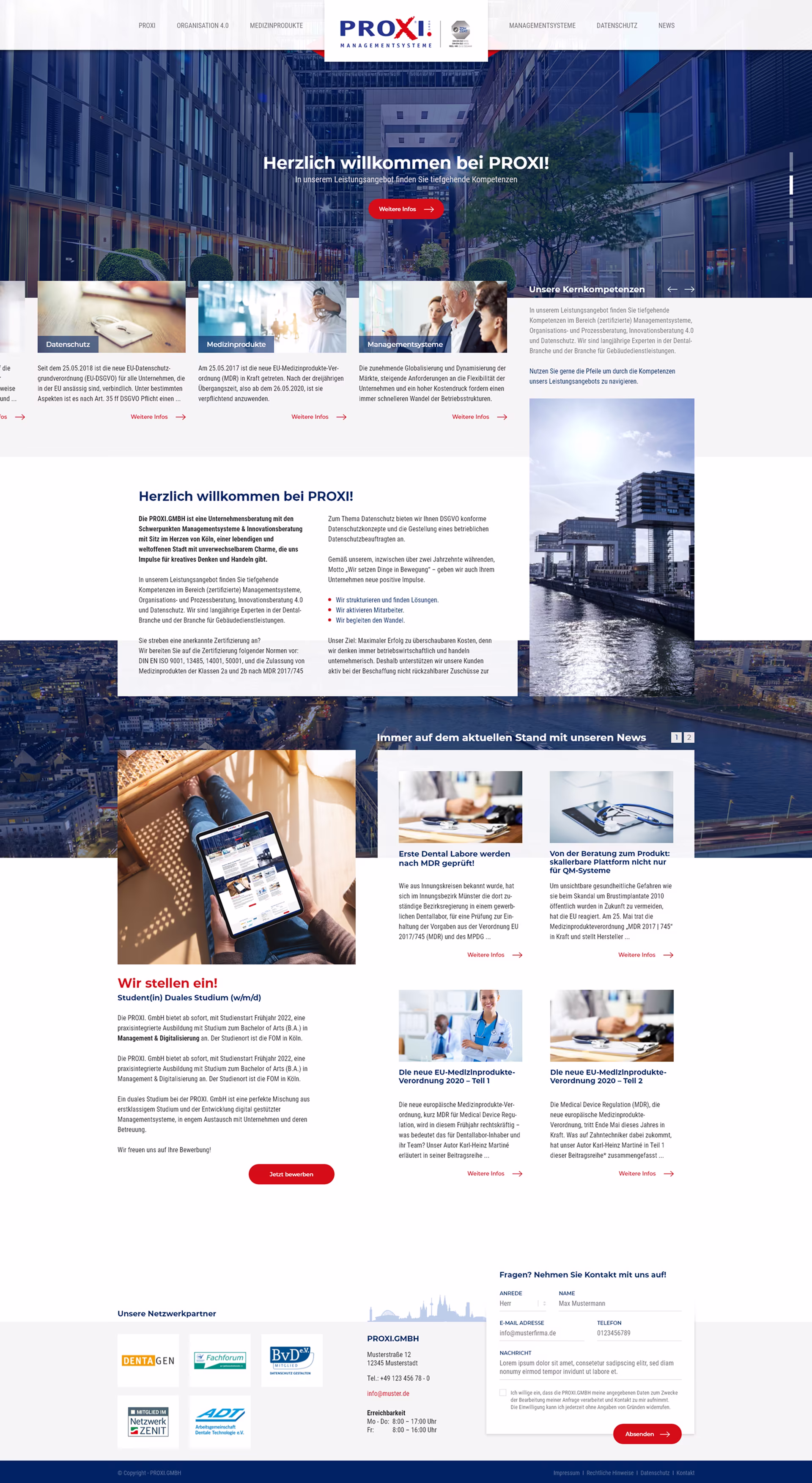 Professionelle Website für Unternehmensberatung mit Fokus auf Conversion