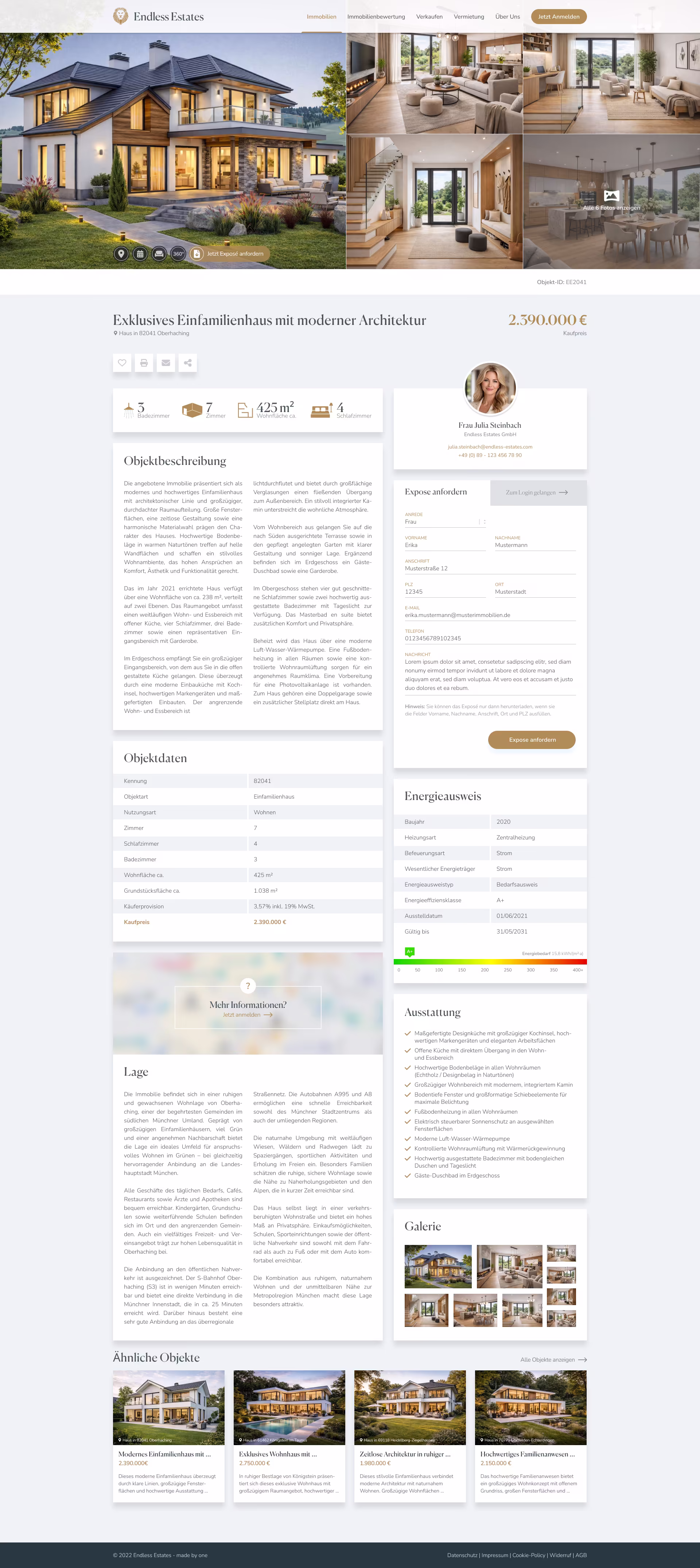 Immobilien Webdesign mit 360-Grad-Touren und WordPress-Integration