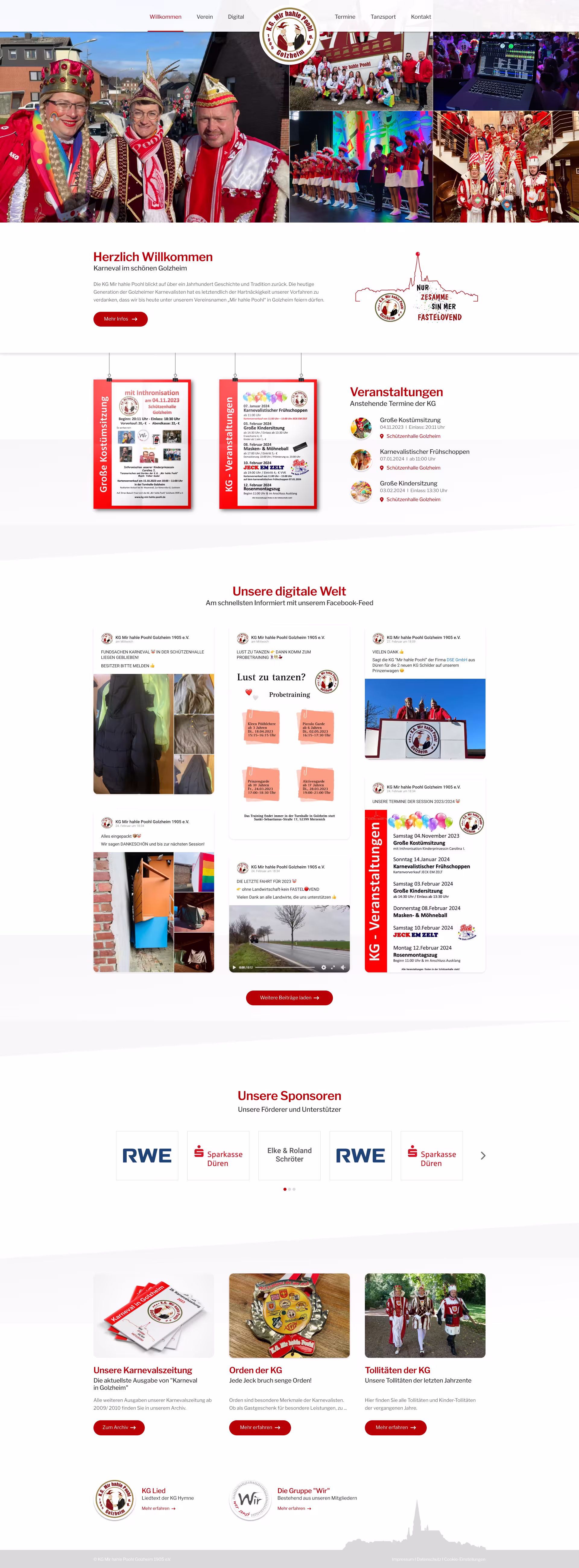 Website Redesign für Karnevalsverein mit WordPress und editierbarem CMS